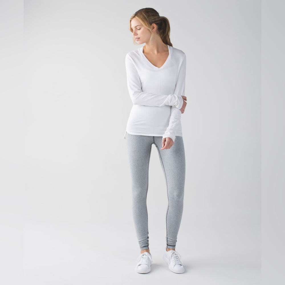 Lululemon Wunder Under Pant (Roll Down) Heathered Herringbone Size 4